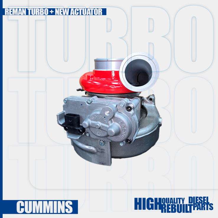 CUMMINS 6.7 REBUILT TURBO #3798327RX (2013-2017) HE300VG/HE351VE – $2,900.00+$600.00 CORE – NEW CALIBRATED ACTUATOR INCLUDED <b style="color: #254188;">(Offer $2,465 + $600 Core)</b>