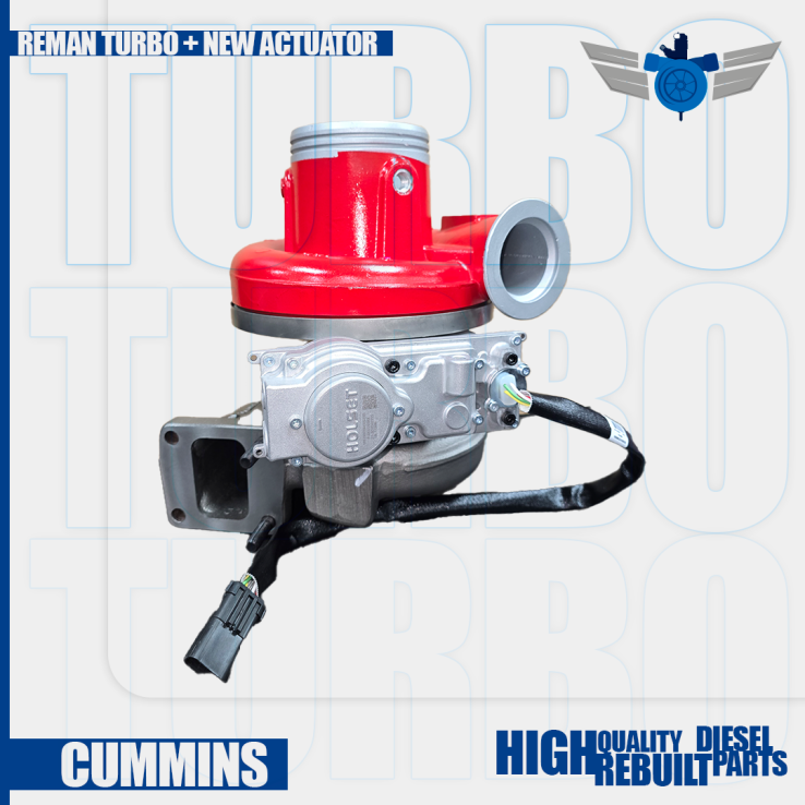 REBUILT 4309076RX CUMMINS ISX HE500VG/HE561VE TURBO DIESEL - $2500.00 + $600.00 CORE DEPOSIT - NEW CALIBRATED ACTUATOR INCLUDED <b style="color: #254188;">(Offer $2,250 + $600 Core)</b>