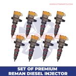 AP63803 AD AP63804 AE (7 AD – 1 AE) – (1999-2003) – Set of Premium Reman Diesel Injectors – $1,600.00 + $800.00 Core