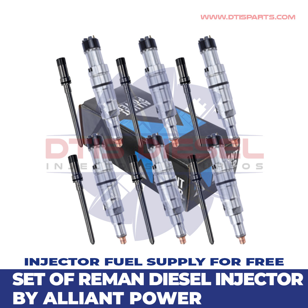 ISX15 AP55102 ISX 15 REMAN by Alliant Power – SET OF DIESEL INJECTORS – 6 Injectors Set Injector Fuel Supply included for Free – $5,700.00 + $600.00 Core Free Shipping in all orders <b style="color: #28367e;">(Offer $4,560.00 + $+600 Core)</b> - Image 1