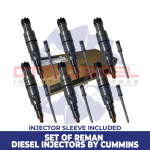 5579421 (X15) – SET OF REMAN BY CUMMINS DIESEL INJECTORS – 6 Injectors Set Injector Fuel Supply included for Free – $9,386.82 + $600.00 Core Free Shipping in all orders <b style="color: #28367e;">(Offer $7,509.45 + $600 Core)</b>