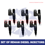 EX631012 – SET OF PREMIUM REMAN DIESEL INJECTORS JOHN DEERE -DIESEL INJECTOR SLEEVE INCLUDED – $2,100.00+$1,200.00 CORE CHARGE FREE SHIPPING IN ALL ORDERS