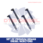 Ex631088 – Set of Premium Reman Diesel Injectors – 4 Injectors Set – $2,144.00+$400.00 Core Free Shipping in all orders